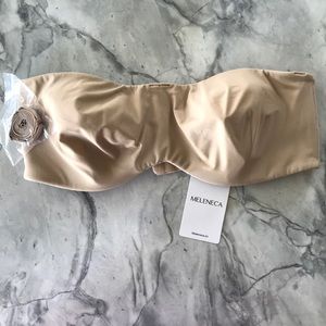 Unlined minimizer strapless bra